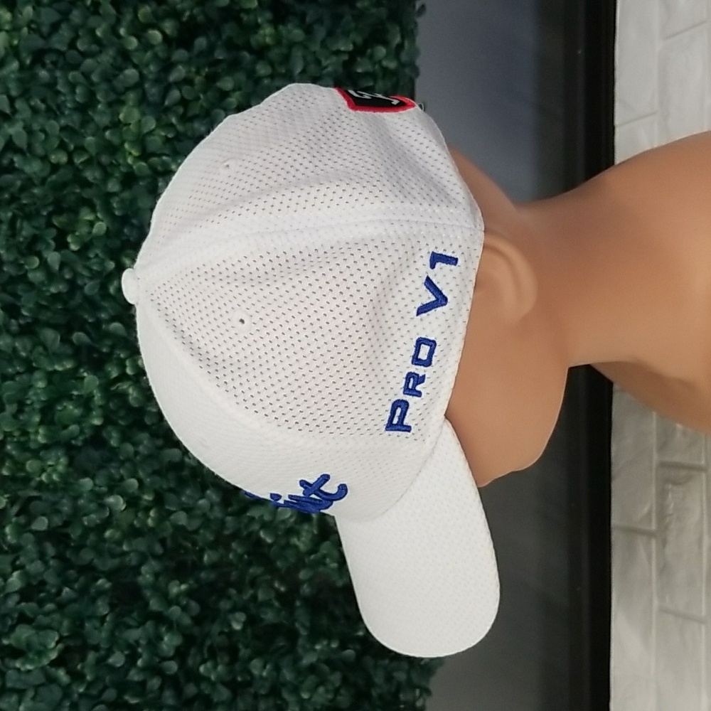 Titleist White Golf Hat with Blue Logo Footjoy Pro V1 - Picture 4 of 8